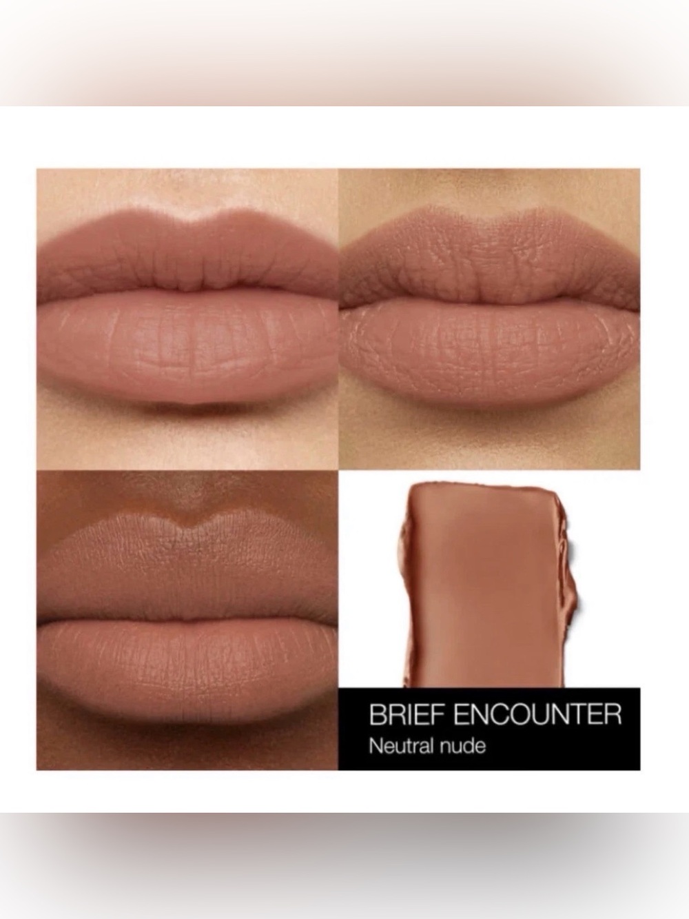 NARS Soft Matte Brief Encounter Tinted Lip Balm Stick Neutral Nude 0.09 oz